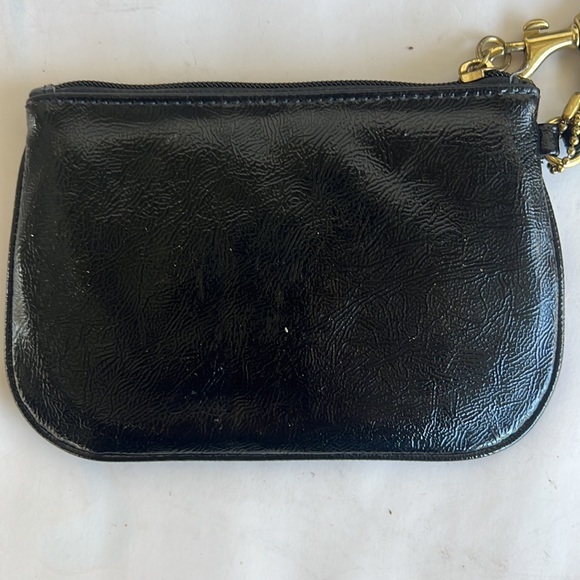 Coach Poppy Wristlet Wallet Black Patent Leather‎ - Picture 5 of 6
